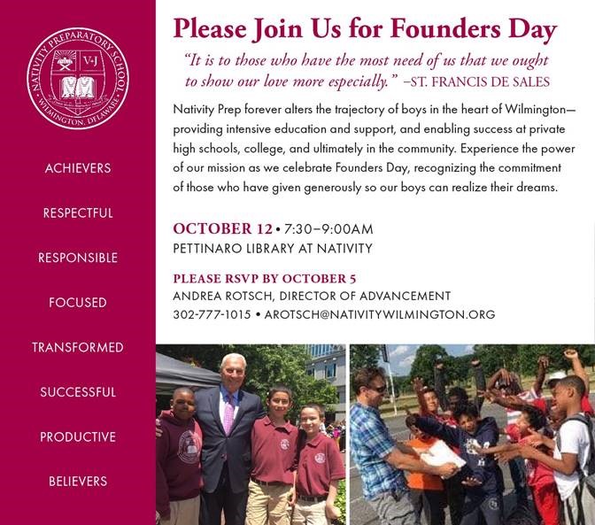 Join us as we celebrate Founders Day! : Nativity Preparatory 
